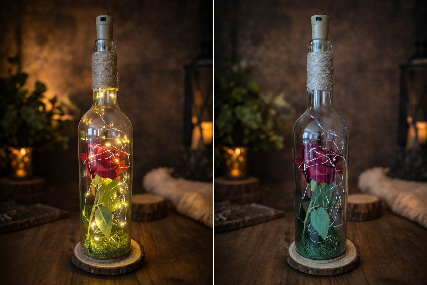 Bouteille lumineuse personnalisée
